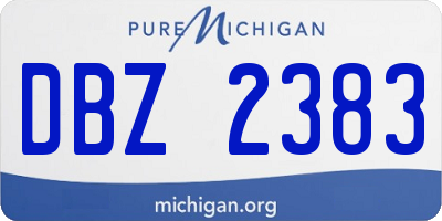 MI license plate DBZ2383