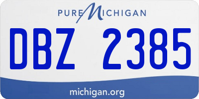 MI license plate DBZ2385