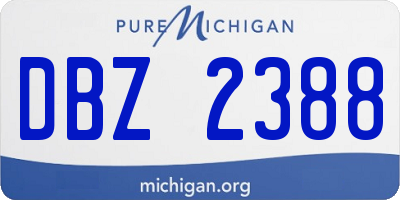 MI license plate DBZ2388