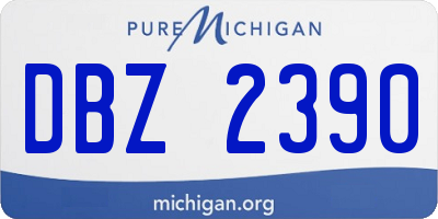 MI license plate DBZ2390