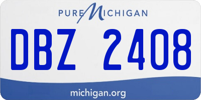 MI license plate DBZ2408