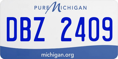 MI license plate DBZ2409