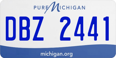 MI license plate DBZ2441