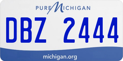 MI license plate DBZ2444