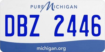 MI license plate DBZ2446