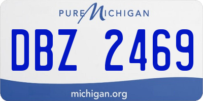 MI license plate DBZ2469