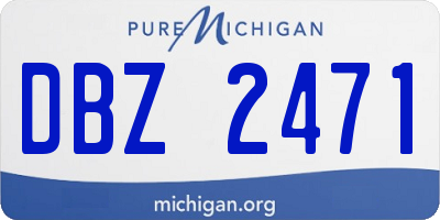 MI license plate DBZ2471