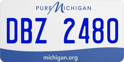 MI license plate DBZ2480