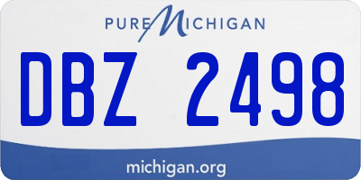 MI license plate DBZ2498