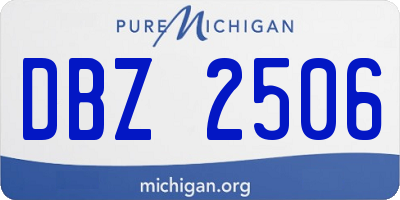 MI license plate DBZ2506