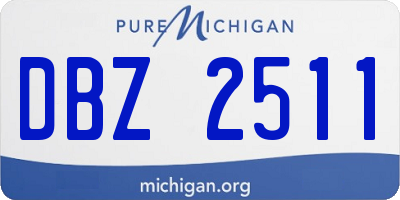 MI license plate DBZ2511