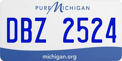 MI license plate DBZ2524