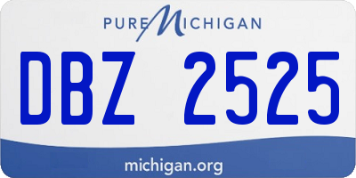 MI license plate DBZ2525