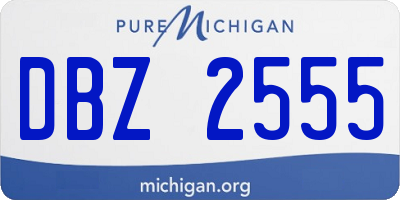 MI license plate DBZ2555