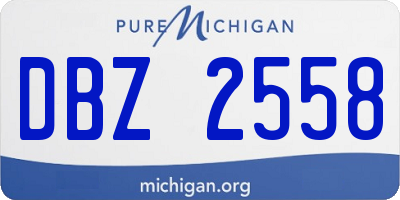 MI license plate DBZ2558