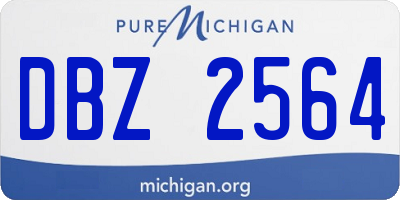 MI license plate DBZ2564