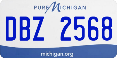 MI license plate DBZ2568