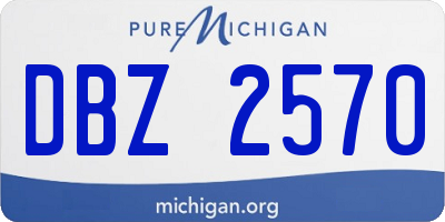 MI license plate DBZ2570