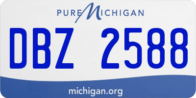 MI license plate DBZ2588