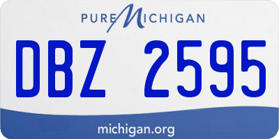 MI license plate DBZ2595