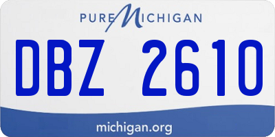 MI license plate DBZ2610