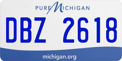 MI license plate DBZ2618