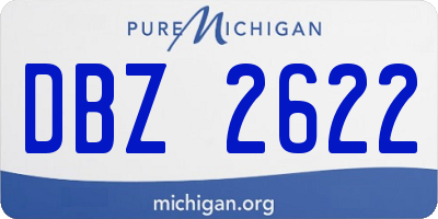 MI license plate DBZ2622