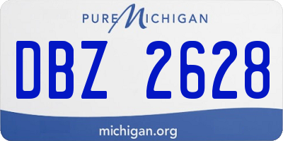 MI license plate DBZ2628