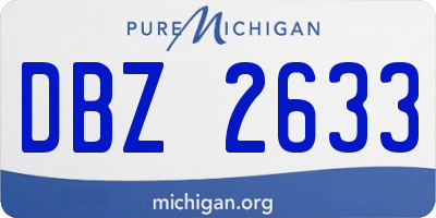 MI license plate DBZ2633