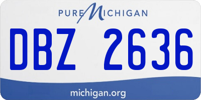 MI license plate DBZ2636