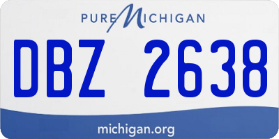 MI license plate DBZ2638