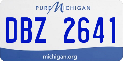 MI license plate DBZ2641