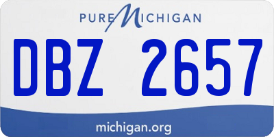 MI license plate DBZ2657