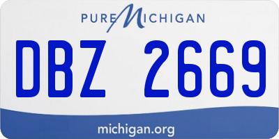 MI license plate DBZ2669