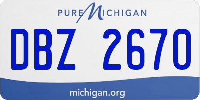 MI license plate DBZ2670