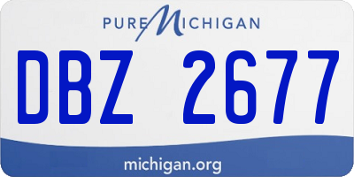 MI license plate DBZ2677