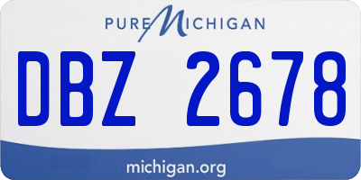 MI license plate DBZ2678