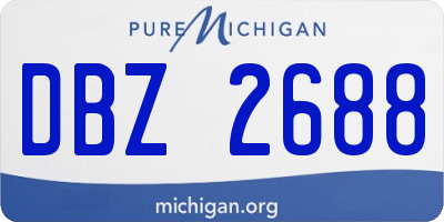 MI license plate DBZ2688