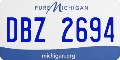 MI license plate DBZ2694