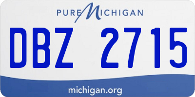 MI license plate DBZ2715