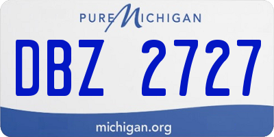 MI license plate DBZ2727