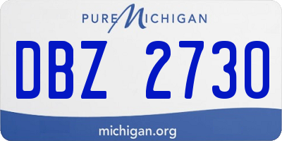 MI license plate DBZ2730