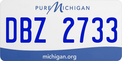 MI license plate DBZ2733