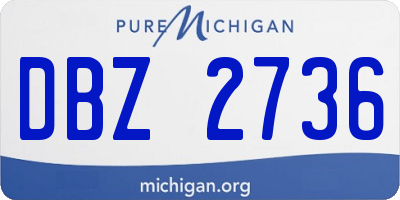 MI license plate DBZ2736