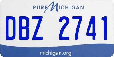 MI license plate DBZ2741