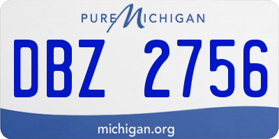 MI license plate DBZ2756