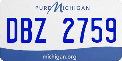 MI license plate DBZ2759