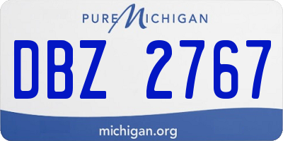 MI license plate DBZ2767