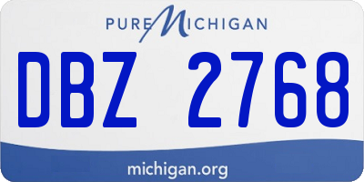 MI license plate DBZ2768