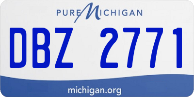 MI license plate DBZ2771